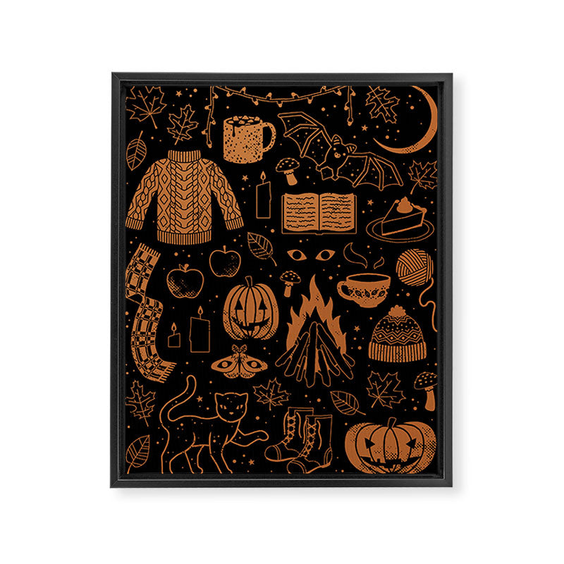 Autumn Nights: Halloween Framed Canvas Print Gallery Image 6