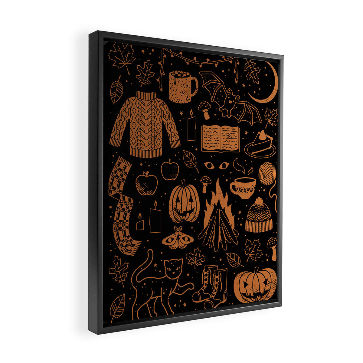 Autumn Nights: Halloween Framed Canvas Print Gallery Image 2