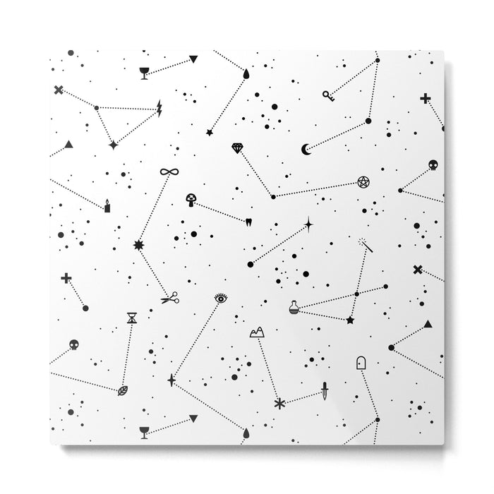 Constellations (White) Metal Print Gallery Image 1