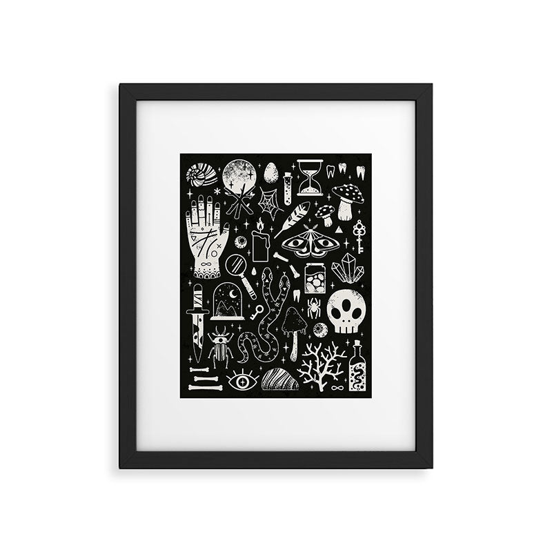 Curiosities: Bone Black Framed Art Print Gallery Image 5