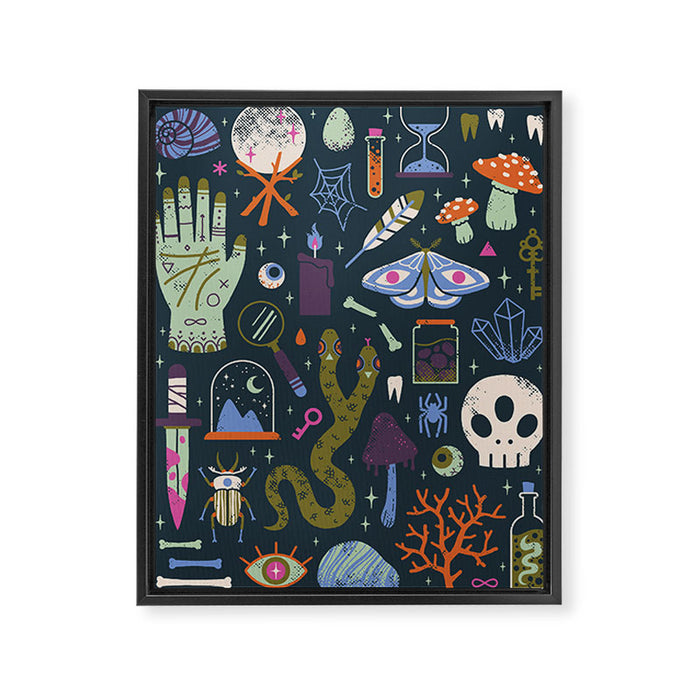 Curiosities Framed Canvas Print Gallery Image 1