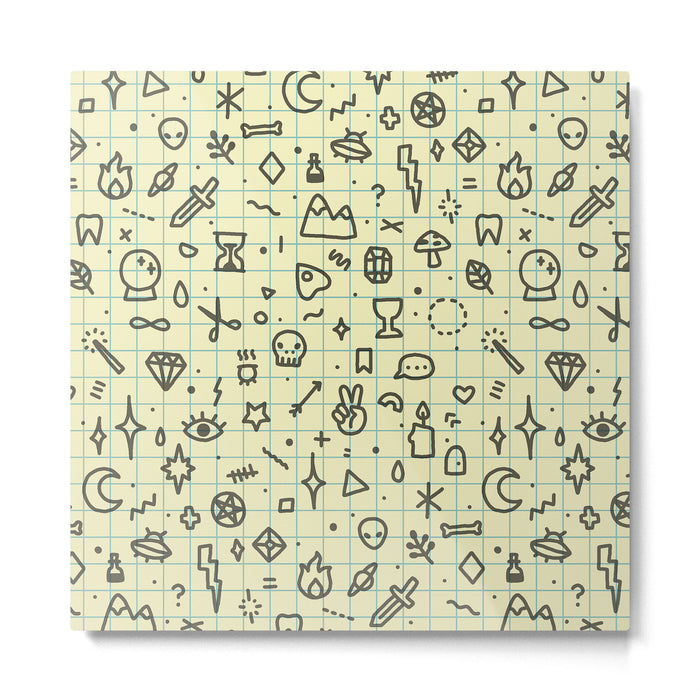 Doodles Pattern Metal Print Gallery Image 1