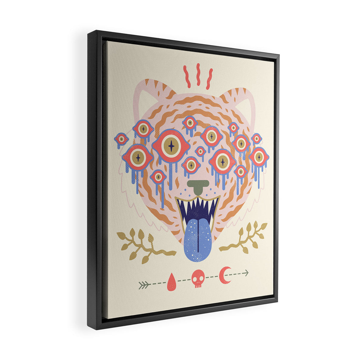 Eyes of the Tiger Framed Canvas Print Gallery Image 2