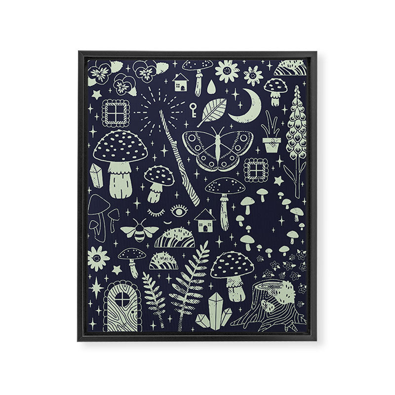 Fairy Garden: Midnight Framed Canvas Print Gallery Image 6