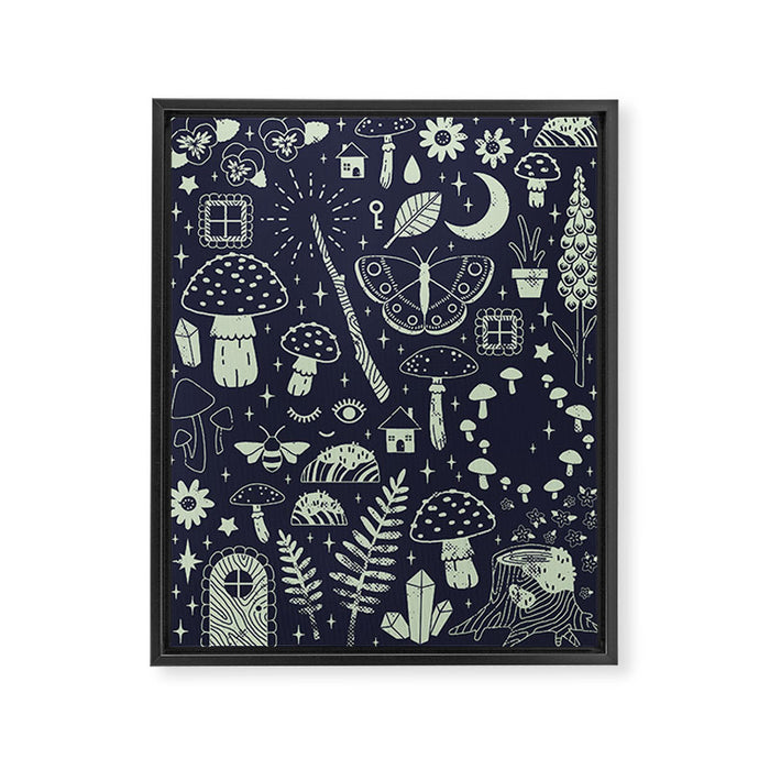 Fairy Garden: Midnight Framed Canvas Print Gallery Image 1
