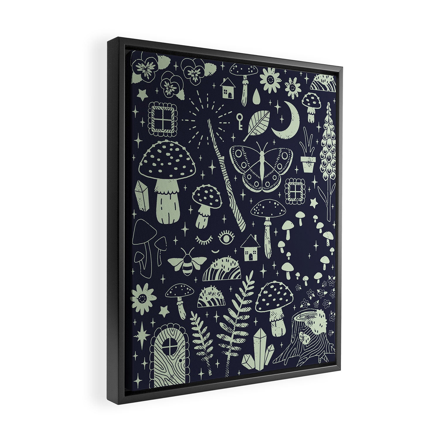Fairy Garden: Midnight Framed Canvas Print Gallery Image 2