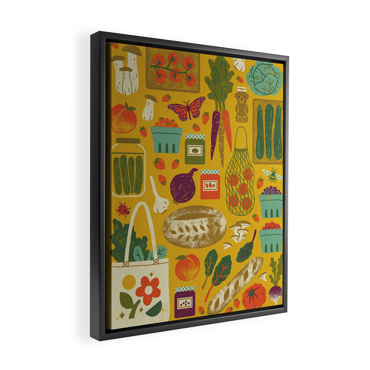 Farmers Market Framed Canvas Print Gallery Image 2