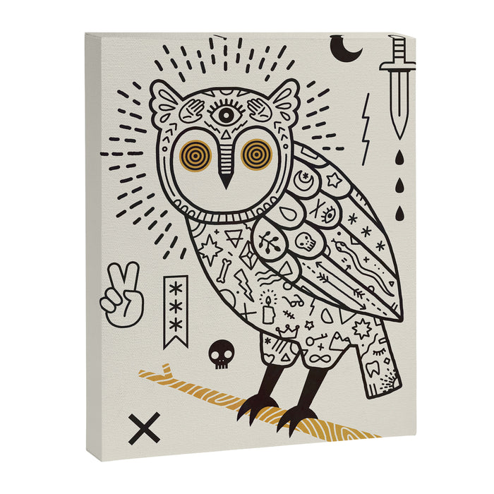 Hypno Owl Canvas Print Gallery Image 1