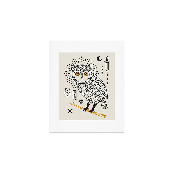 Hypno Owl Art Print Gallery Image 1
