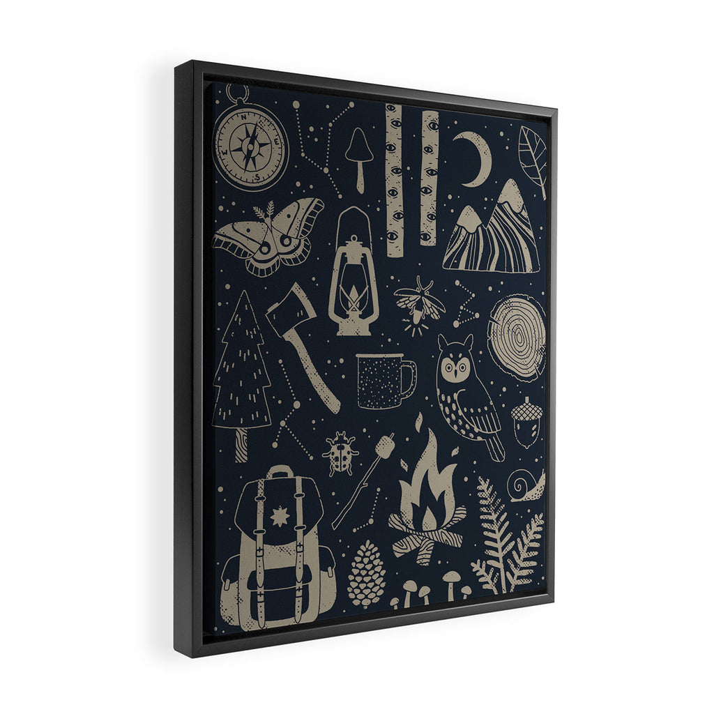 Into the Woods: Stargazing Framed Canvas Print Gallery Image 2