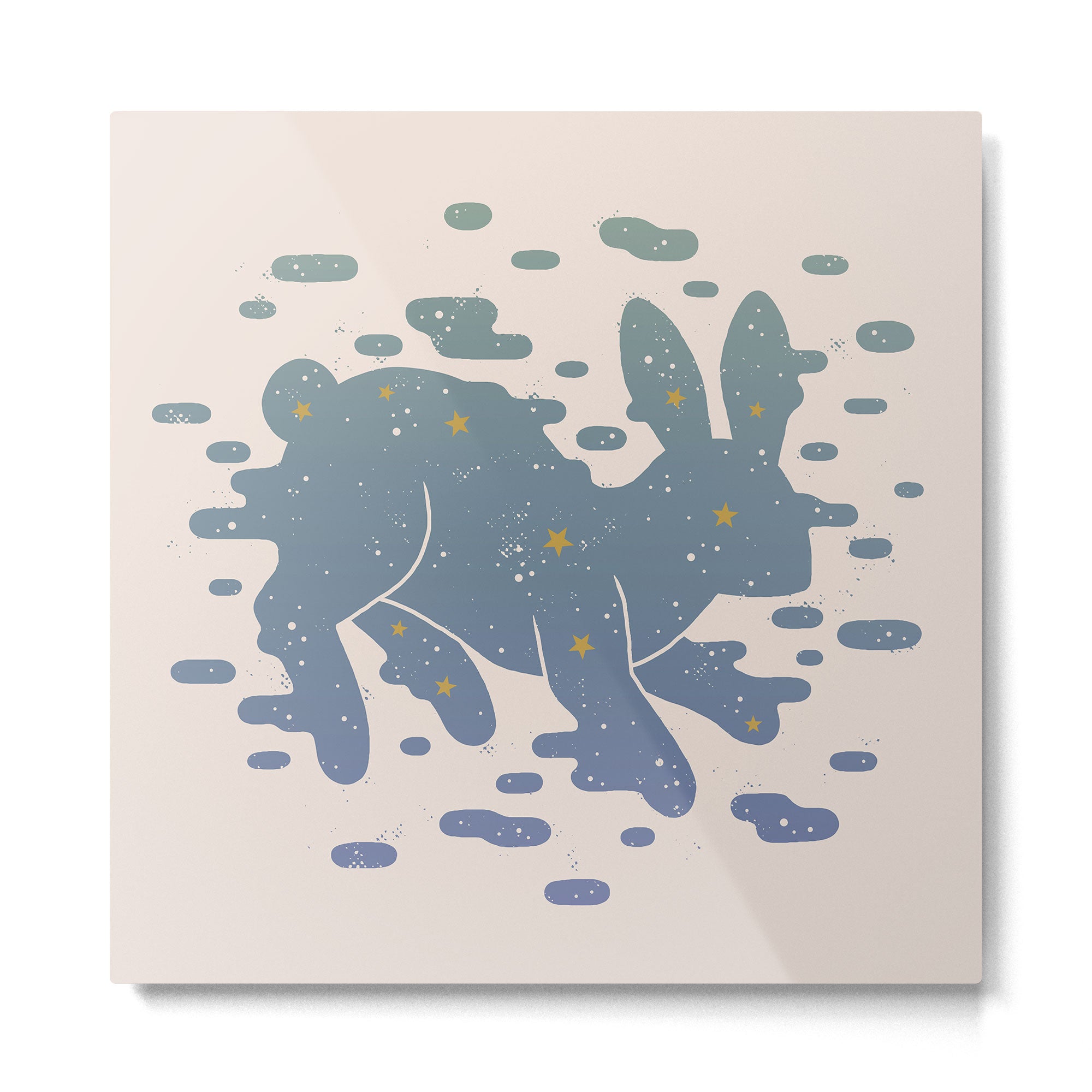 Lepus Constellation: Pastel Metal Print Gallery Image 2