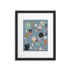Lunar Pattern: Blue Moon Framed Art Print Gallery Image 5