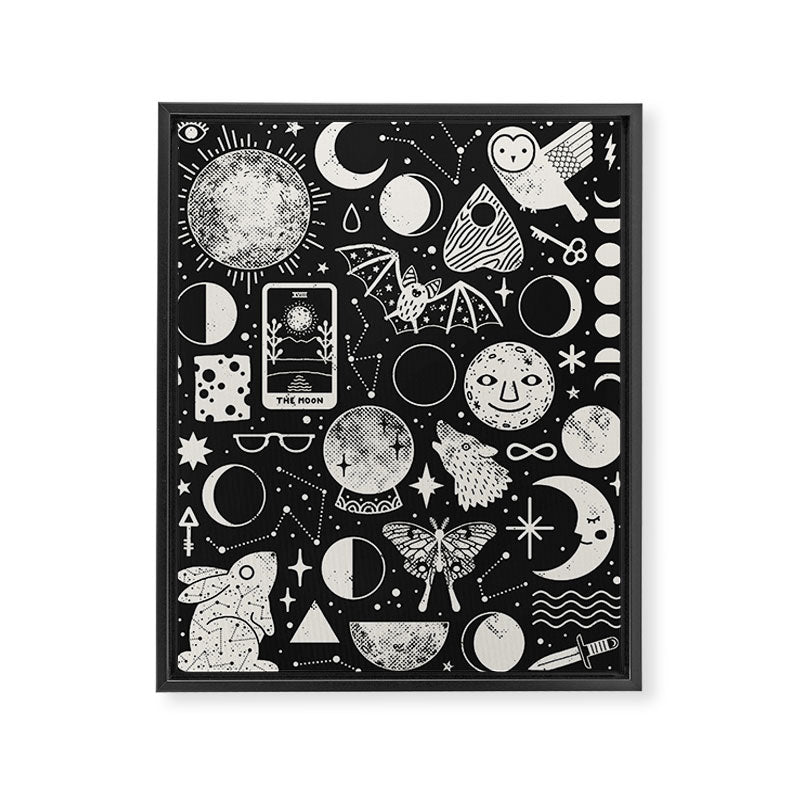 Lunar Pattern: Eclipse Framed Canvas Print Gallery Image 6