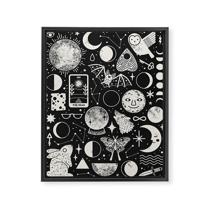 Lunar Pattern: Eclipse Framed Canvas Print Gallery Image 1