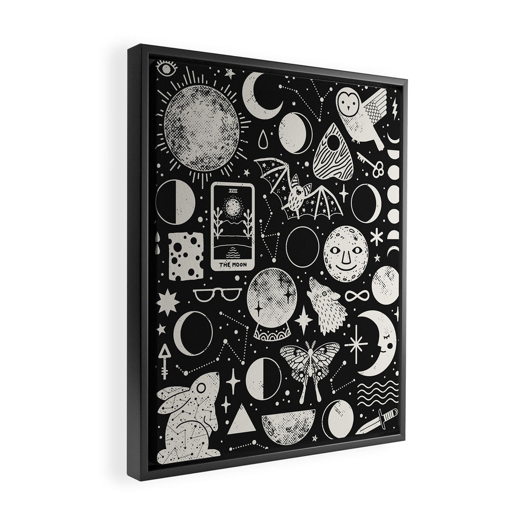 Lunar Pattern: Eclipse Framed Canvas Print Gallery Image 2