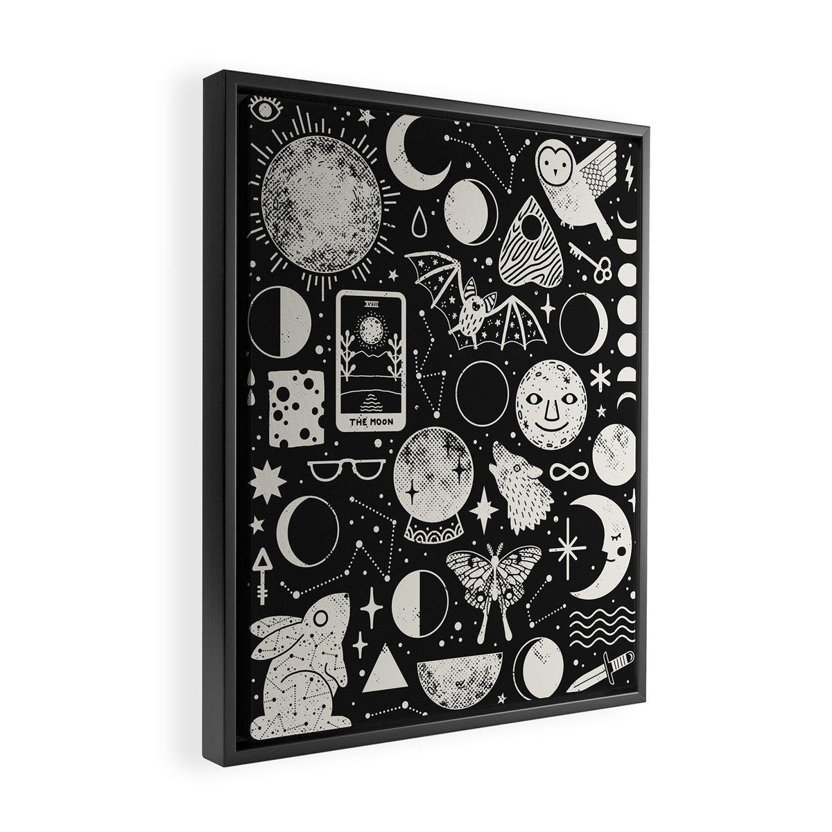 Lunar Pattern: Eclipse Framed Canvas Print Gallery Image 2