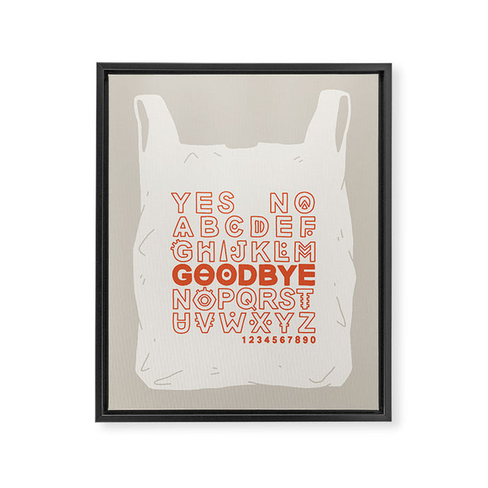 Plastic Bag Ouija Board Framed Canvas Print Gallery Image 1