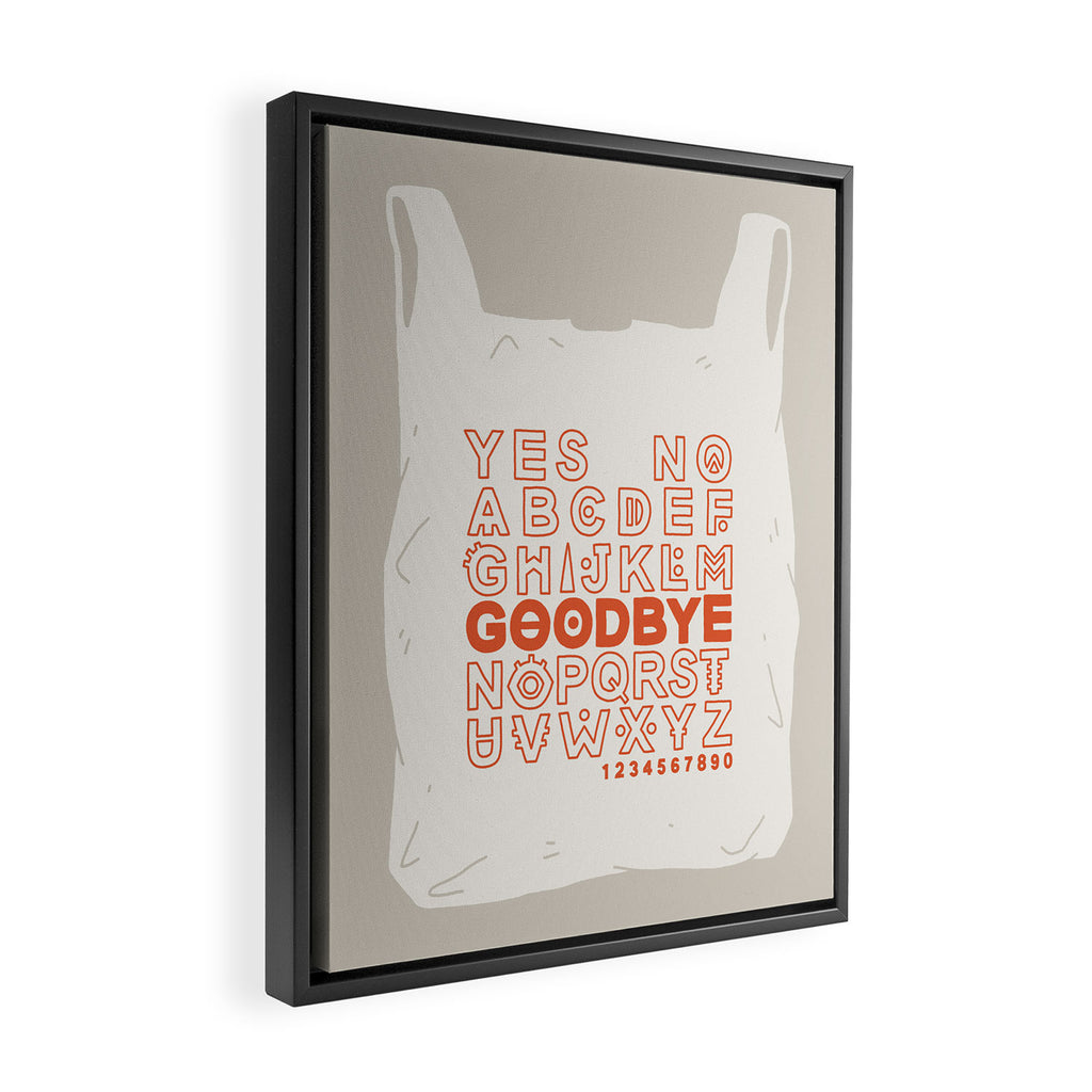 Plastic Bag Ouija Board Framed Canvas Print Gallery Image 2