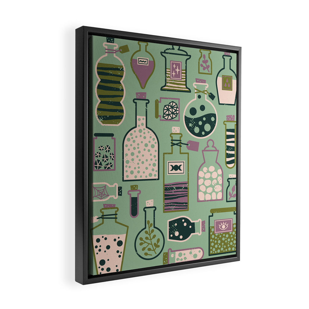 Potion Shelf: Elixir Framed Canvas Print Gallery Image 2