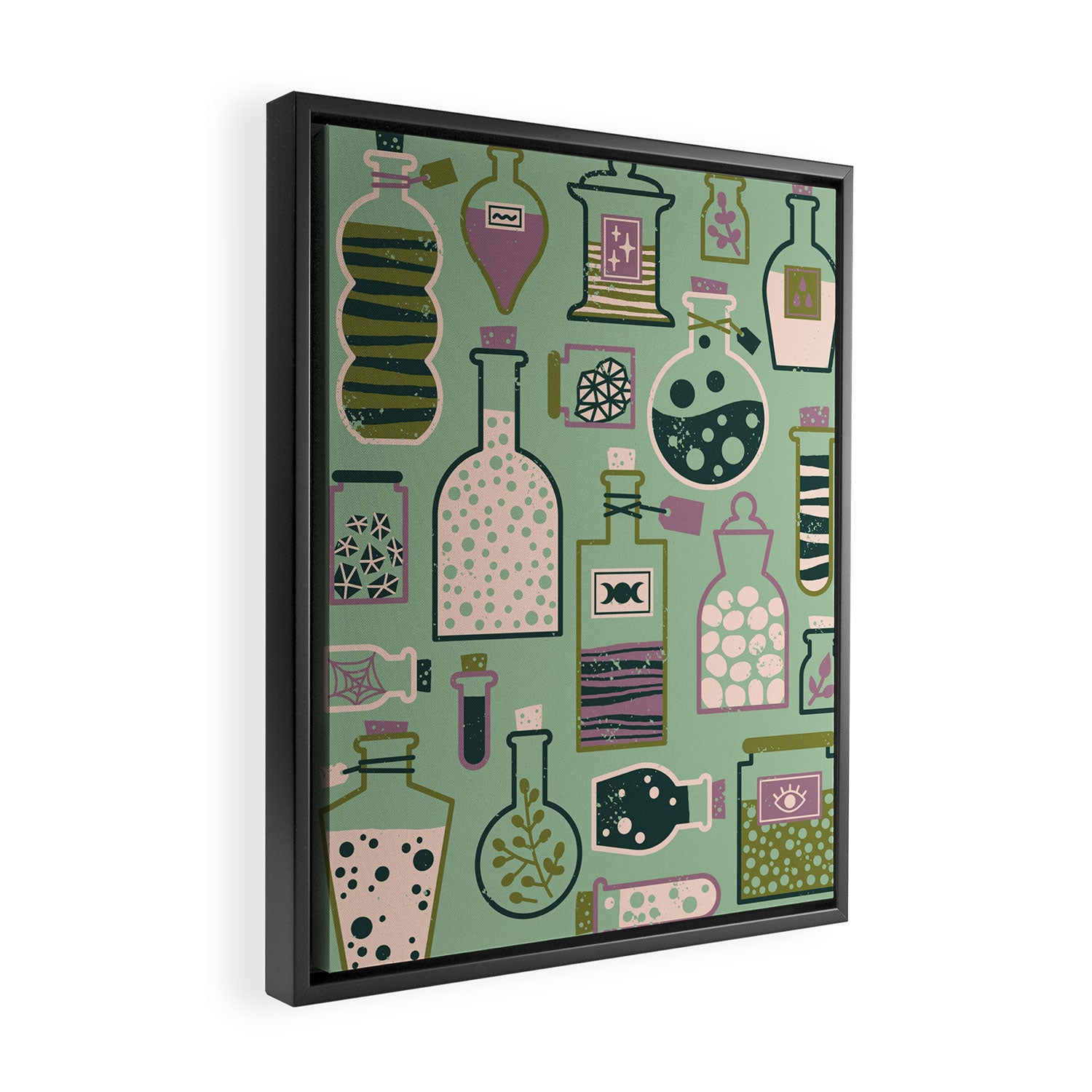 Potion Shelf: Elixir Framed Canvas Print Gallery Image 2