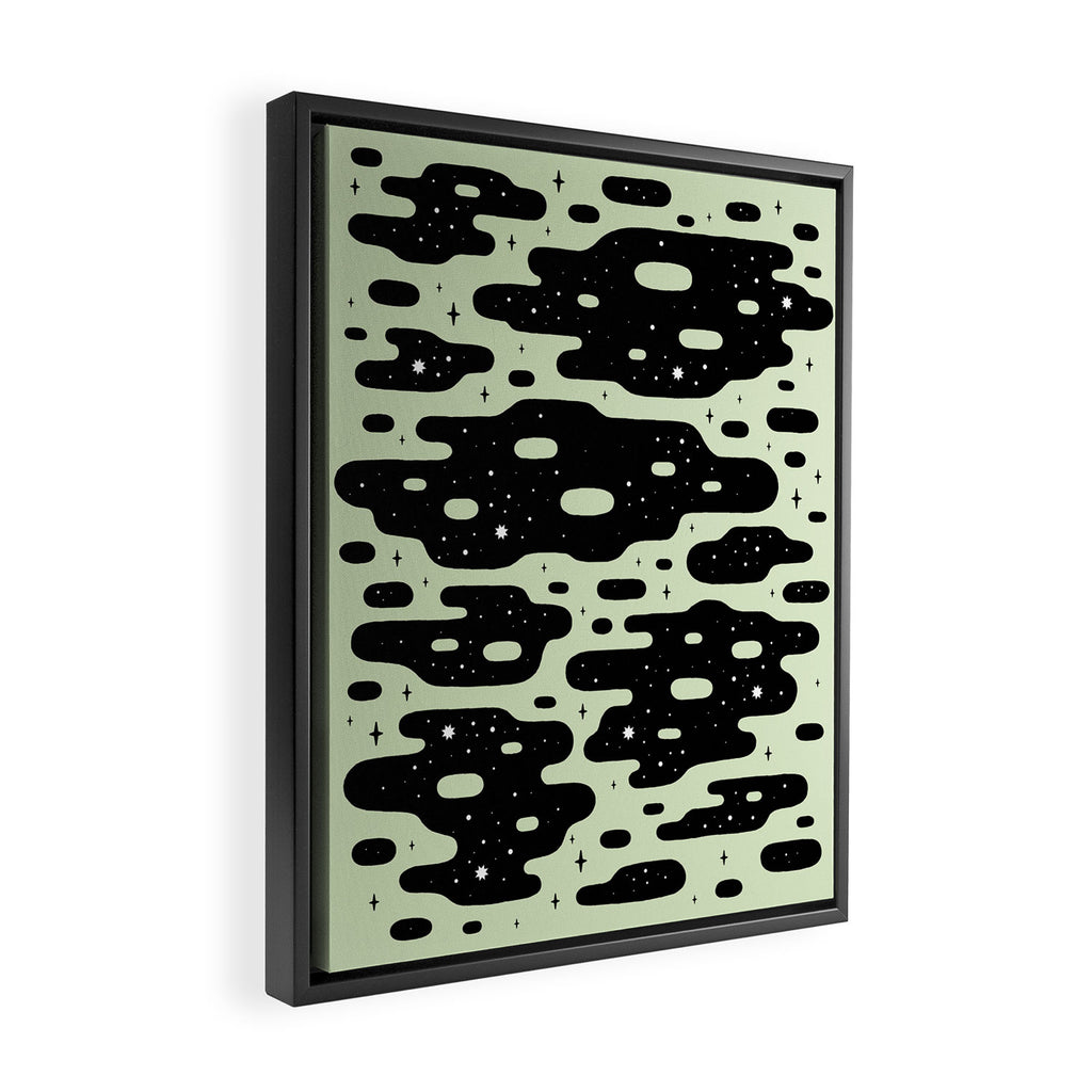 Space Blobs Framed Canvas Print Gallery Image 2