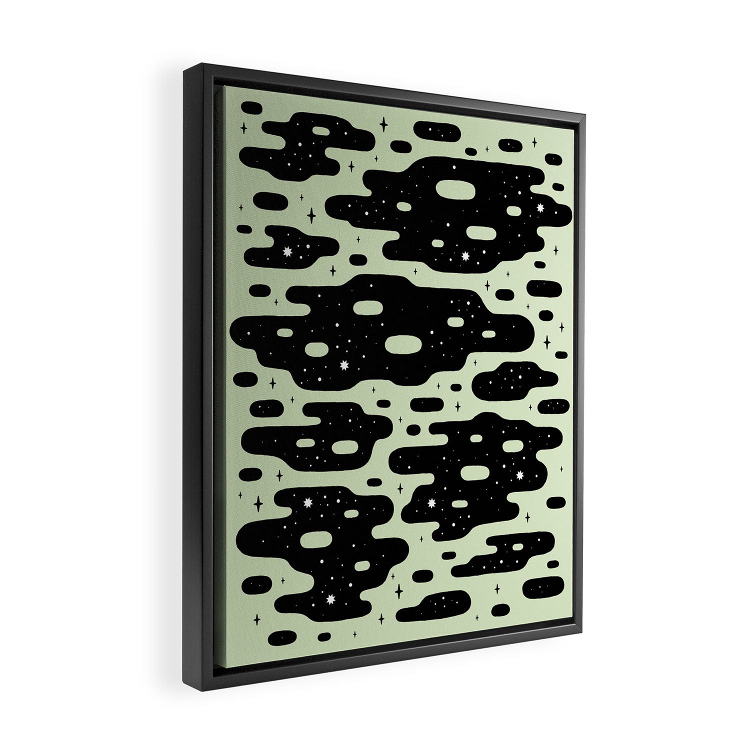 Space Blobs Framed Canvas Print Gallery Image 2