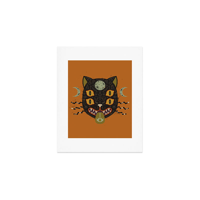 Spooky Cat Art Print Gallery Image 1