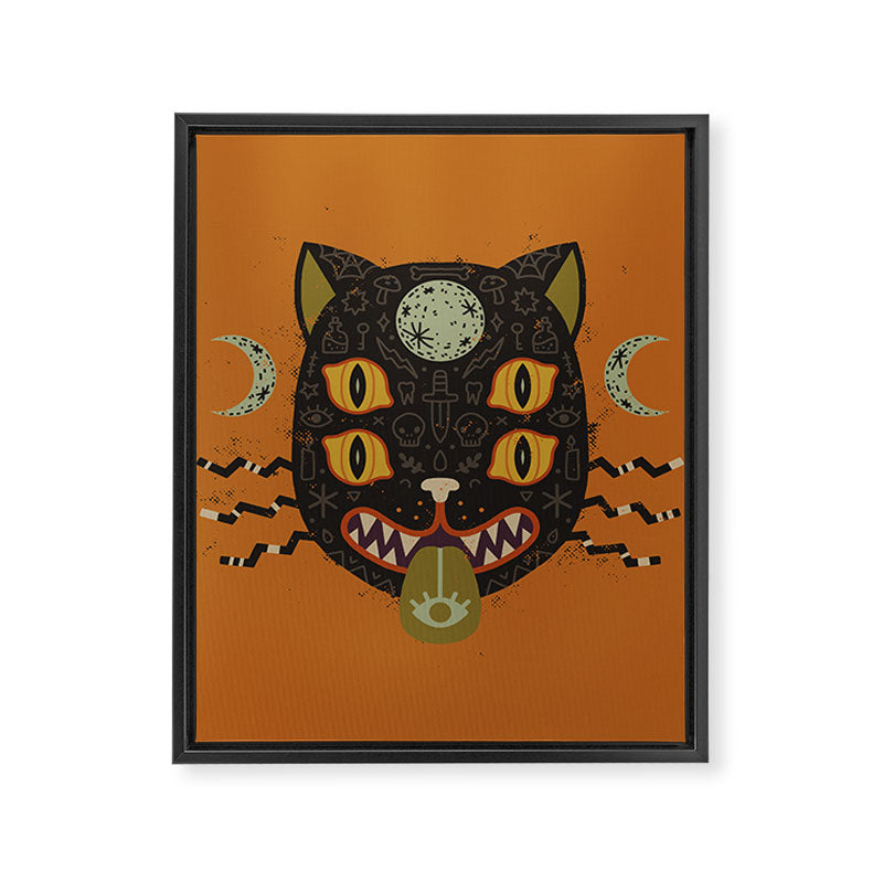 Spooky Cat Framed Canvas Print Gallery Image 8