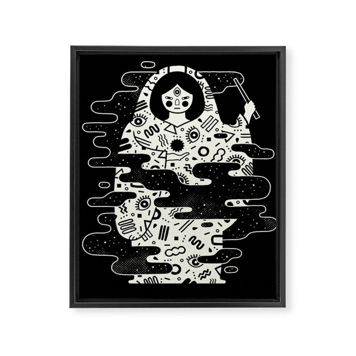 The Magician: Black Magic Framed Canvas Print Gallery Image 1