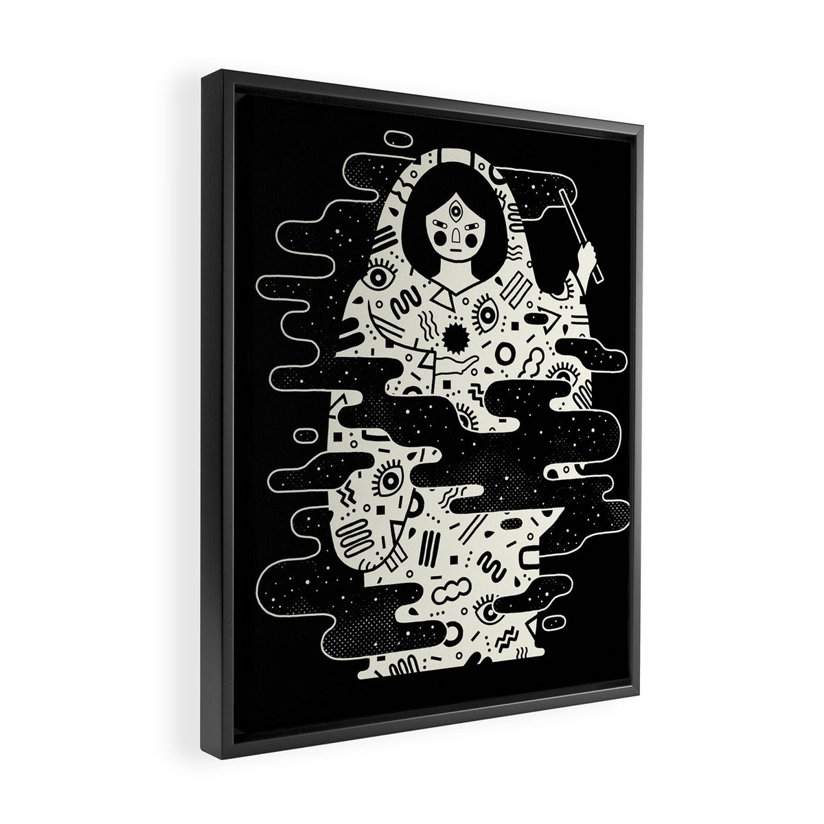 The Magician: Black Magic Framed Canvas Print Gallery Image 2