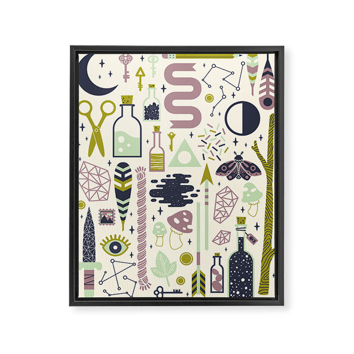 The Witch's Collection Framed Canvas Print Gallery Image 1