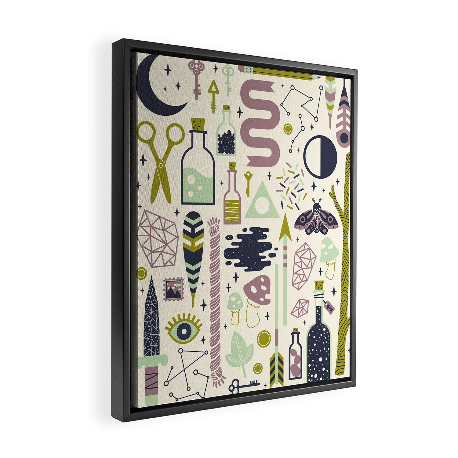The Witch's Collection Framed Canvas Print Gallery Image 2