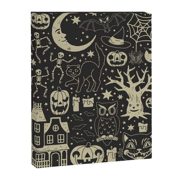 Vintage Halloween: Black Cat Canvas Print Gallery Image 1