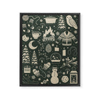 Winter Nights: Forest Framed Canvas Print Gallery Image 6