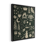 Winter Nights: Forest Framed Canvas Print Gallery Image 2