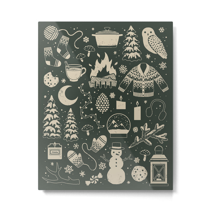 Winter Nights: Forest Metal Print Gallery Image 1
