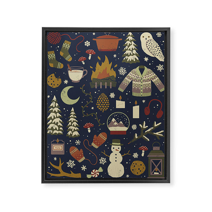 Winter Nights Framed Canvas Print Gallery Image 1