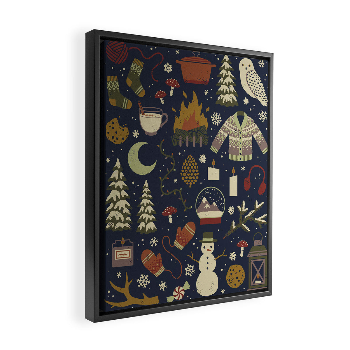 Winter Nights Framed Canvas Print Gallery Image 2