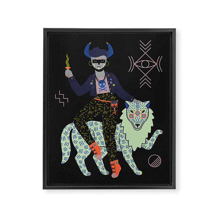 Witch Series: Demon Framed Canvas Print Gallery Image 1