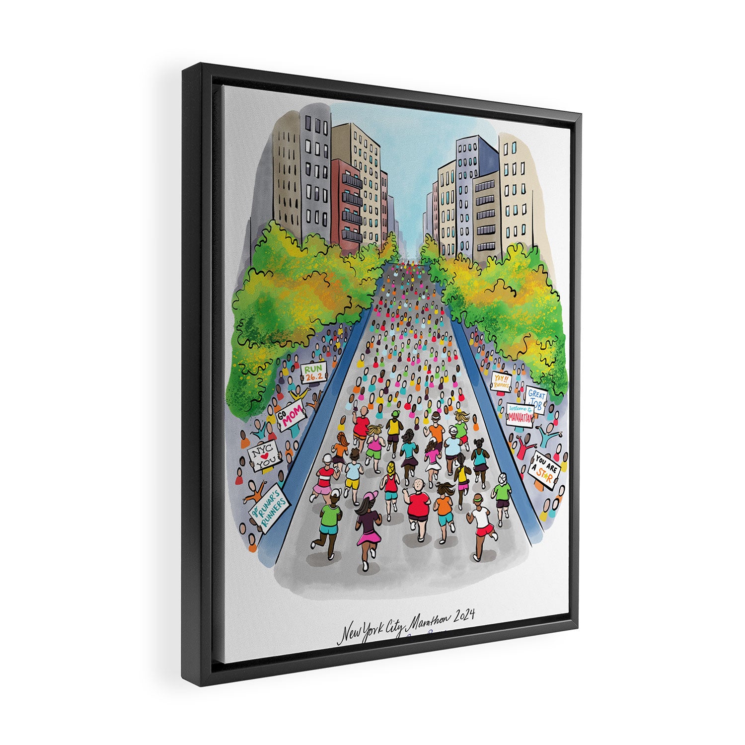 NYCM 2024: Runar's Runners Framed Canvas Print Gallery Image 2
