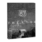 Drive in Movie Theater Black and White Canvas Print Gallery Image 6
