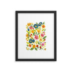 Artsy colorful wildflowers Framed Art Print Gallery Image 5