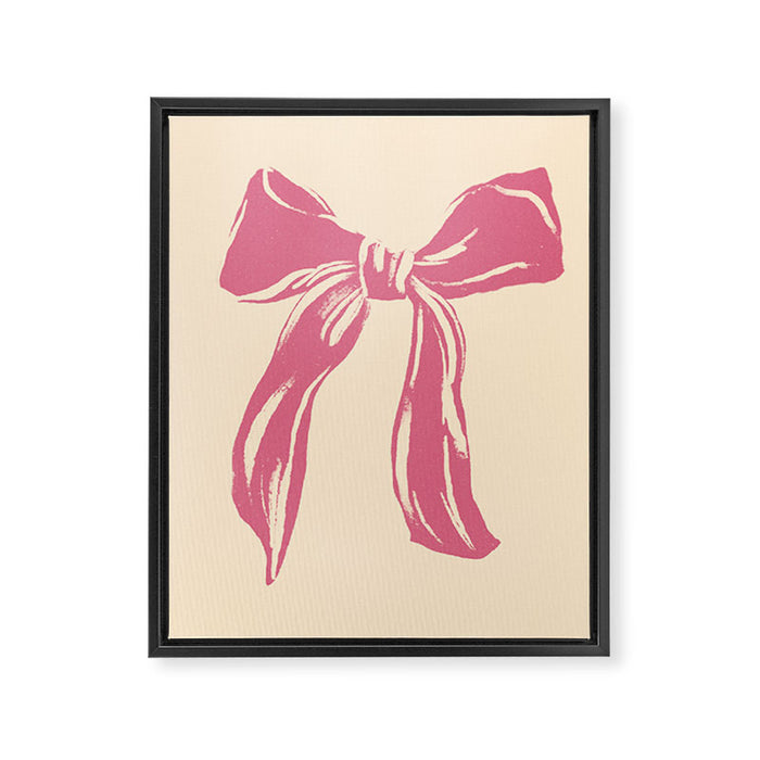 Big Pink Ribbon Framed Canvas Print Gallery Image 1