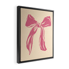 Big Pink Ribbon Framed Canvas Print Gallery Image 2