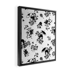 Black and white oriental pattern Framed Canvas Print Gallery Image 2