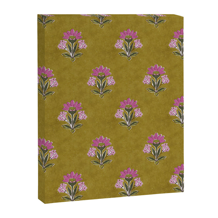 Block pink floral  Canvas Print Gallery Image 1