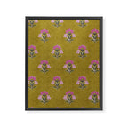 Block pink floral  Framed Canvas Print Gallery Image 8