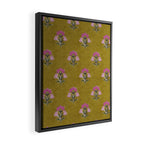 Block pink floral  Framed Canvas Print Gallery Image 2