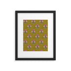 Block pink floral  Framed Art Print Gallery Image 6