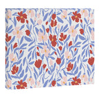 Blue and Orange vibrant bold flowers Canvas Print Gallery Image 8
